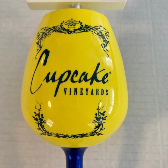 Cupcake Vineyards Wine Glass Tap Handle Yellow Red Velvet Cake Beer Keg She Shed - Picture 6 of 11